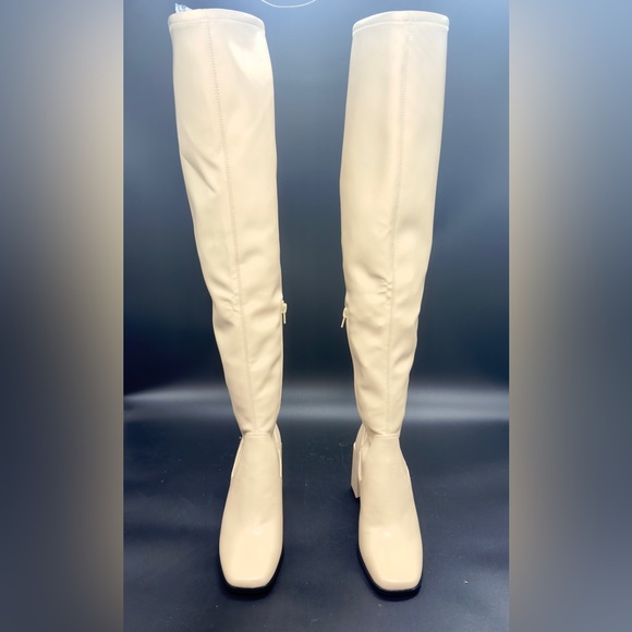 Open Edit Briar Over the Knee Boot Cream Vanilla - Picture 1 of 10